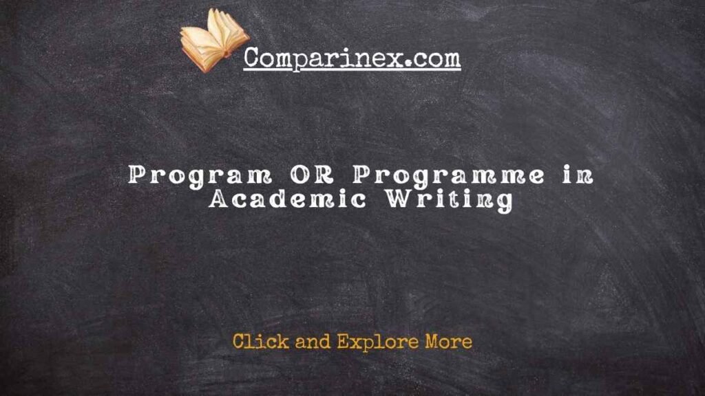 Programs or Programmes