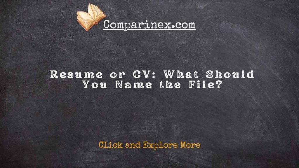 Resume or CV