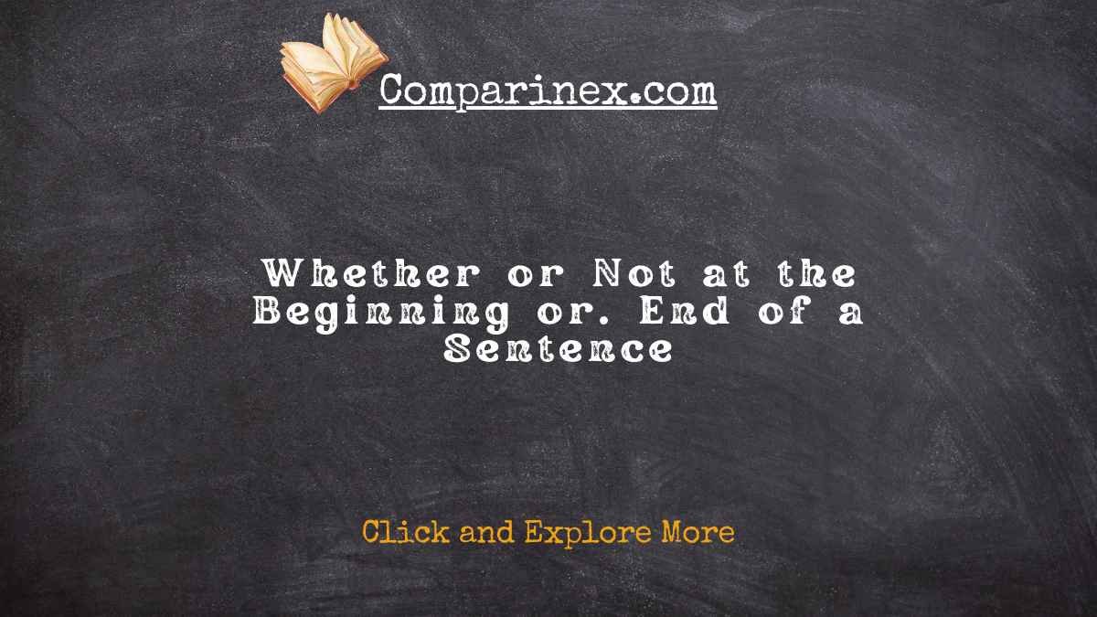 Whether or Not